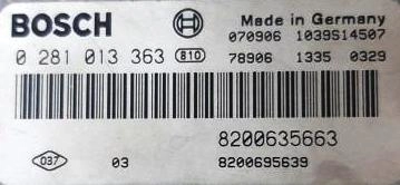 0281013363 8200635663 1037387995 EDC16C36 RENAULT TRAFIC 2.5cdti 107kw 2007 MTgearbox BDM100 FULL.rar