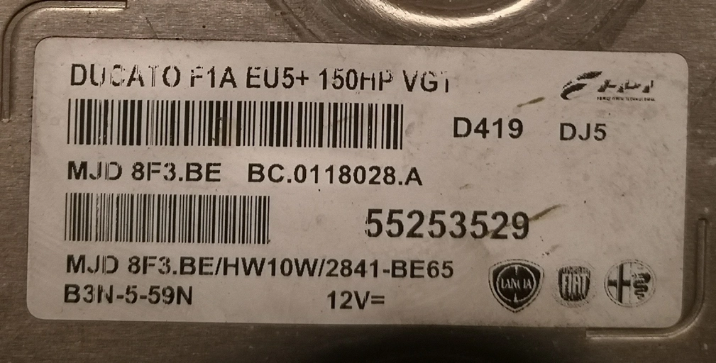 55253529 MJD 8F3.BE HW10W 2841-BE65 2841BE65 Fiat Ducato 2.3D 96kW 150hp 2013 EU5 IOterminal FULL.rar