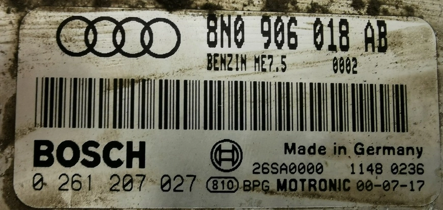 0261207027 8N0906018AB 1037354503 ME7.5 Audi TT 1.8T 132kw 99 MTgearbox FULL.rar