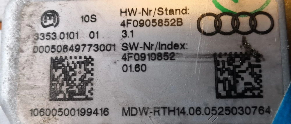 4F0910852 EZS J518 AUDI A6 Q7 2006Y 3L40K FULL.zip