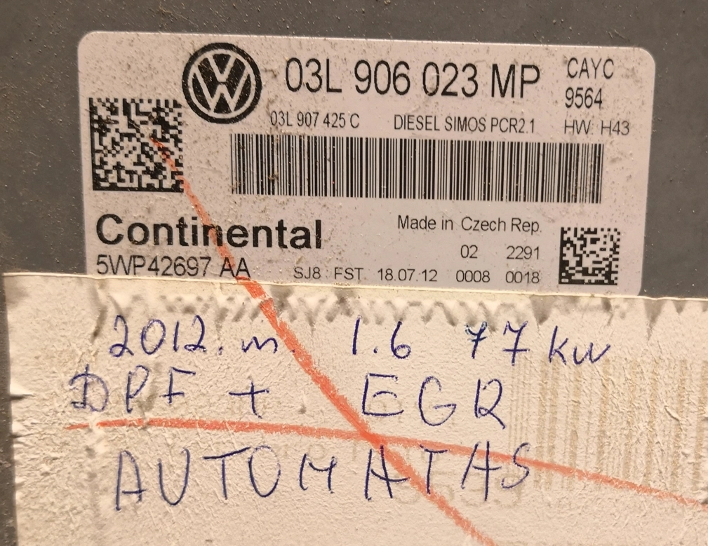 5WP42697AA 03L906023MP 03L907425C 9564 SM2G0P3000000 PCR2.1 VW Passat 1.6TDI 77kW CAYC 2012 ATgearbox FULL.rar