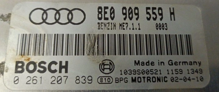 0261207839 8E0909559H 1037363946 ME7.1.1 Audi A6 3.0 ASN ATgearbox ORI+noEGR SAP E2 KTAG FULL.rar