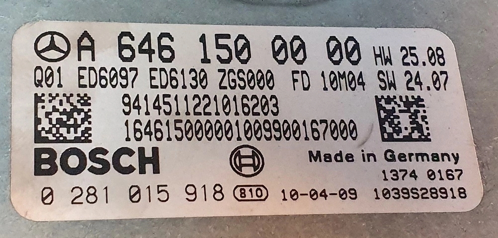0281015918 A6461500000 HW28.05 SW2.07 1037512450 EDC16C31 MB W639 2.2CDI 110KW CR40-64x-70T5-639-110kW-43P-0MEF-06-IAS-003 ME07 KTAG BDM FULL.rar