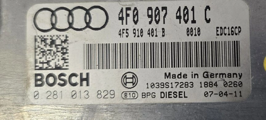 0281013829 4F0907401C 10SW086275 EDC16CP34 AUDI A6 2.7TDI 2006Y 132KW ORI+noDPF FLEX FULL.rar