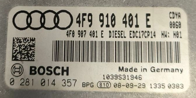 0281014357 4F9910402A 4F0907401E 0080 1037516623 EDC17CP14 Audi A6 Allroad 3.0TDI CDYA ATgearbox ORI+noDPF noEGR noVSA BENCH FULL.rar