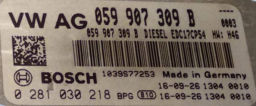 0281030218 059907309B 4M0907401J 1037545026 EDC17CP54 AUDI Q7 3.0TDI 2016Y ATgearbox BENCH FULL.rar