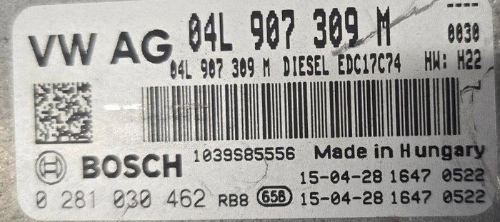 0281030462 04L907309M 04L906026DR 1935 1037552579 1037551685 10SW008233 EDC17C74 Audi ORI+noSCR BENCH FULL.rar