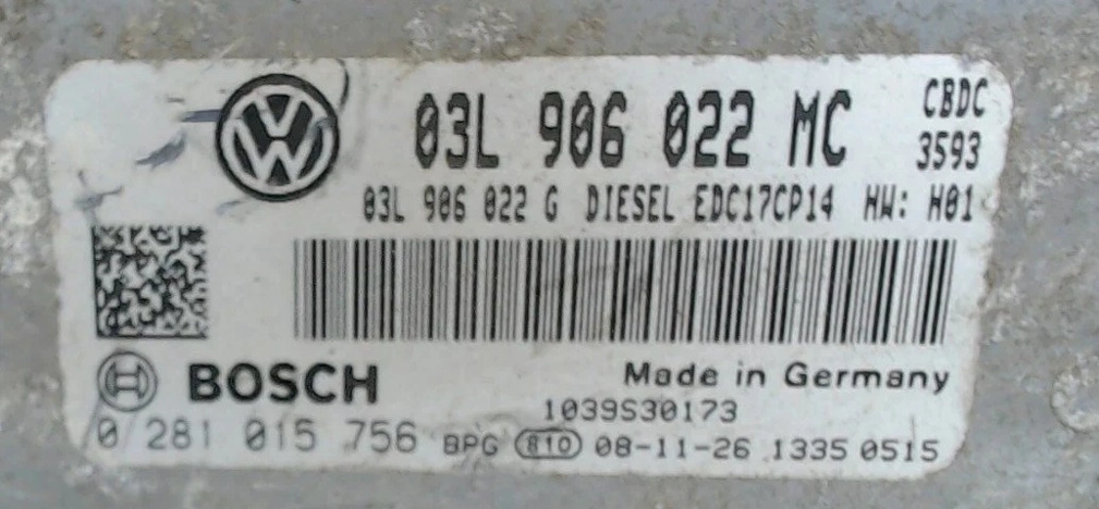 0281015756 03L906022MC 3593 1037397892 EDC17CP14 VW 2.0TDI 81kW CBDC BENCH FULL.rar