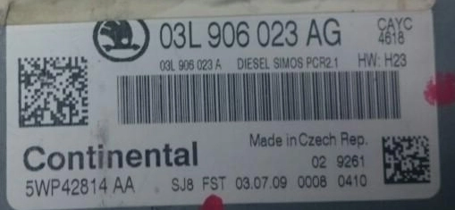 5WP42814AA 03L906023AG 03L906023A 4618 SM2E0DB000000 PCR2.1 Skoda Oktavia 1.6TDI 77kW CAYC MTgearbox OBD.rar