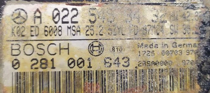 0281001643 A0225453432 MSA25.2 MB Sprinter 2.9D ORI+ST1 2x27c1001+24c02 FULL.rar