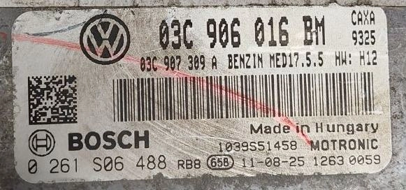 0261S06488 03C906016BM 9325 03C907309A 1037518914 MED17.5.5 VW Golf 1.4TSI 90W CAXA BENCH FULL.rar