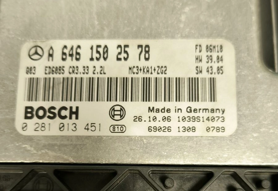0281013451 A6461502578 HW39.04 SW43.05 1037378271 EDC16C2 MB Vito 2.2CDI 4WD ORI+noEGR ATgearbox BENCH FULL.rar