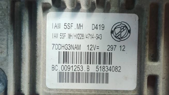 51834082 7DDHG3NAM 5SF.MH HW228 4714-S43 MARELLI FIAT DOBLO 1.4I 2012Y MTgearbox KTAG FLASH.rar
