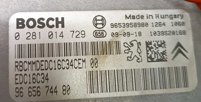 0281014729 9665674480 1037398210 EDC16C34 Citroen 1.6HDI BENCH FULL.rar