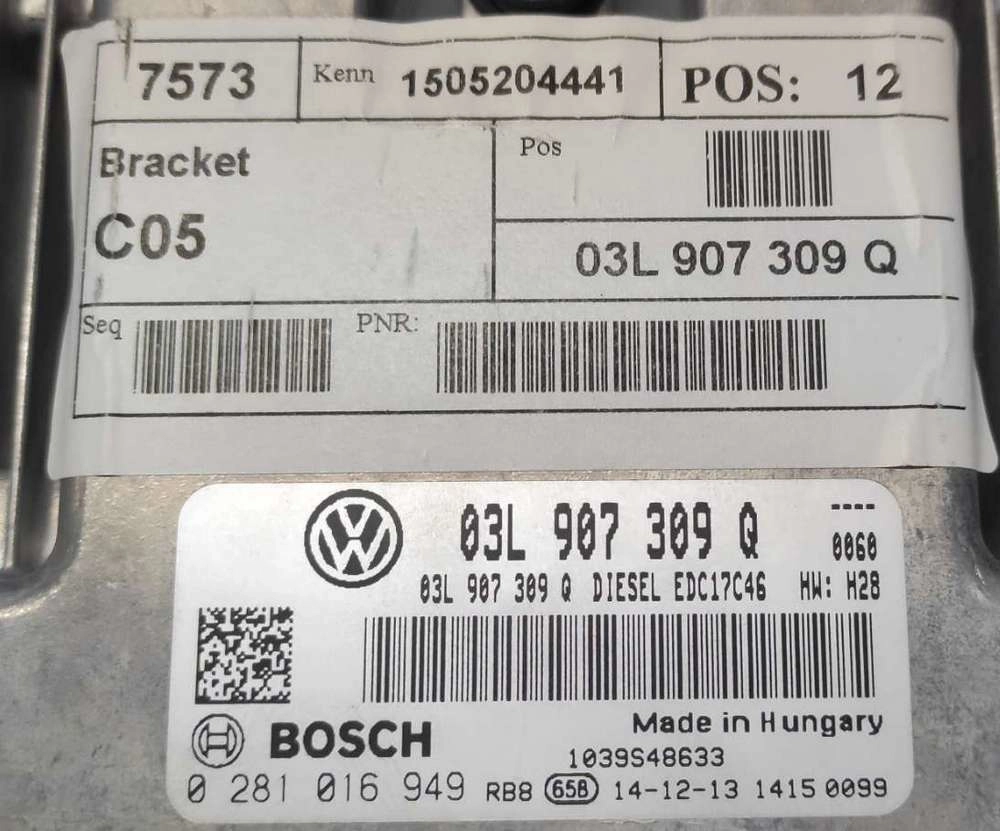 0281016949 03L907309Q 03L906018G 1037563926 EDC17C46 VW 2.0TDI 125KW CFGB BENCH FULL.zip