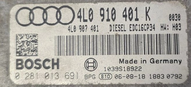 0281013691 4L0910401K 4L0997401Q 4L0907401 0002 10SW084200 EDC16CP34 Audi Q7 3.0TDI FLEX BENCH ORI+noDPF FULL.rar