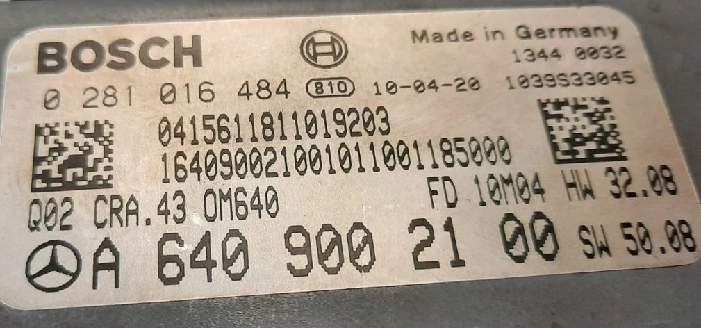 0281016484 A6409002100 CRA.43 HW32.08 SW50.08 EDC16C32 MB B245 2.0CDI ATgearbox FLEX BENCH FULL.rar