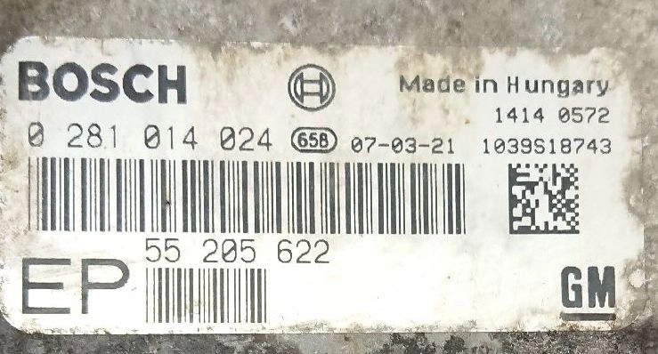 0281014024 55205622 1037383479 EDC16C39 Opel Astra 1.9CDTI MTgearbox BENCH FULL.rar